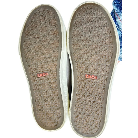 Taos Plim Soul Womens Sneakers sz 6 Beige Purple Lavender Canvas No‎ Footbed - Picture 8 of 8